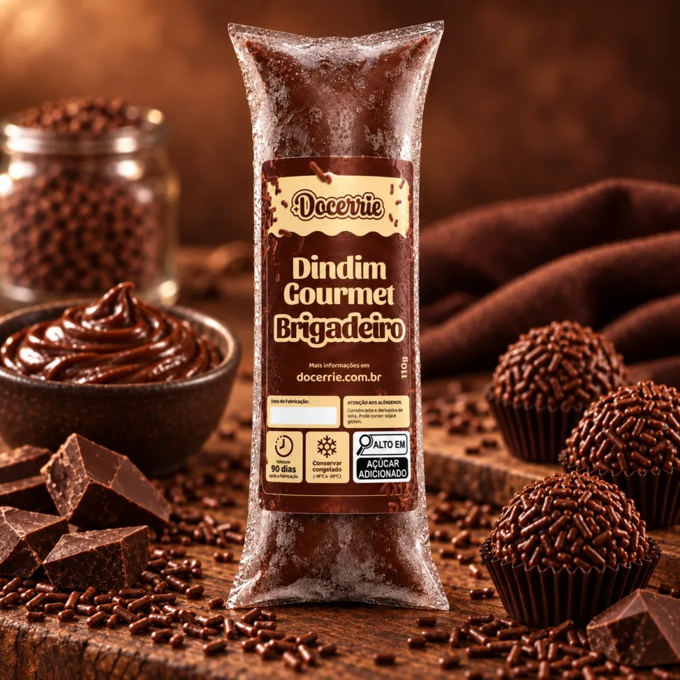 Dindin gourmet de brigadeiro Docerrie